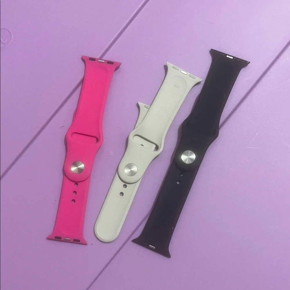 Smartwatch Bands - Pink, White, and Black never used